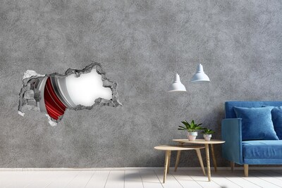 Sticker trou dans le mur Un mur endommagé avec un effet de profondeur