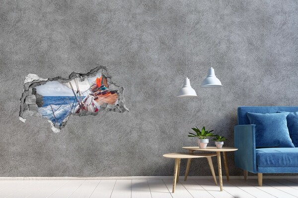 Autocollant à effet 3d trou Croisière en mer