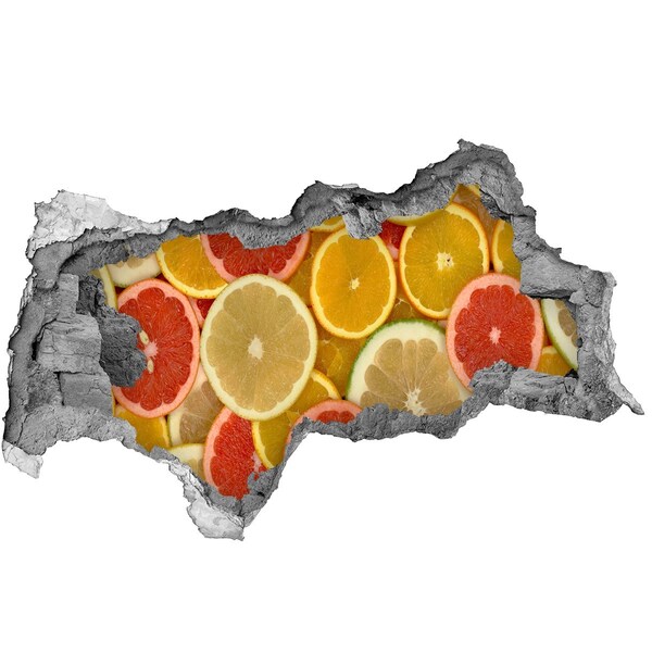 Sticker trou dans le mur Un petit paradis fruité caché dans un mur