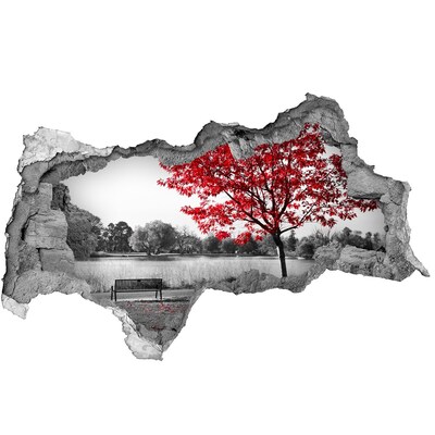 Sticker trou dans le mur L'automne dans le parc