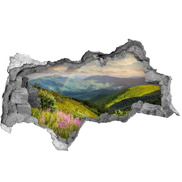 Autocollant à effet 3d trou Paysage de montagne béton