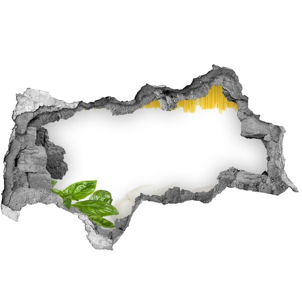 Sticker trou dans le mur Un festin italien dans un boui-boui.