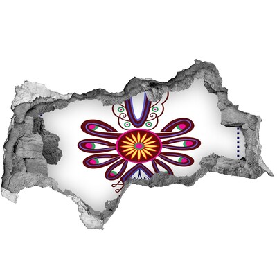 Sticker trou dans le mur Motifs ethniques colorés