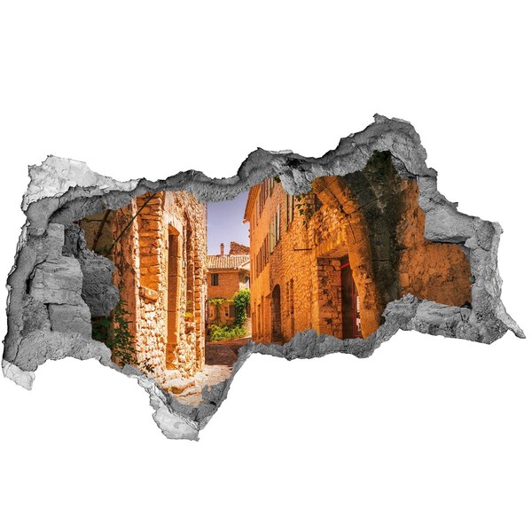 Autocollant mural trou Le charme d'une rue médiévale