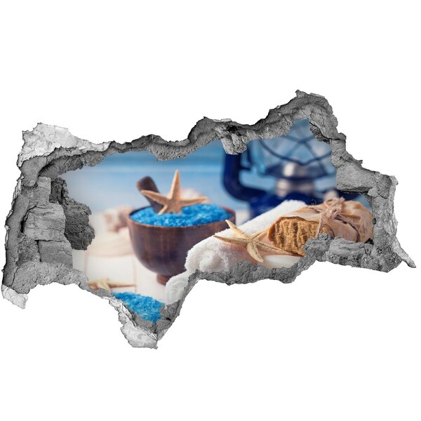 Autocollant mural trou Détendez-vous au spa en bord de mer