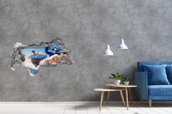 Autocollant mural trou Détendez-vous au spa en bord de mer