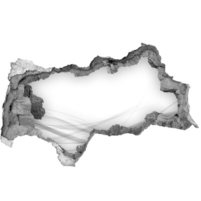 Sticker mural effet trou 3d Un mur en ruine donnant sur l'espace