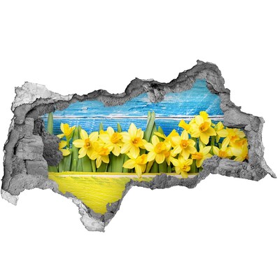 Autocollant mural trou Un paradis fleuri derrière le mur