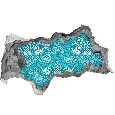Autocollant mural trou Motif turquoise