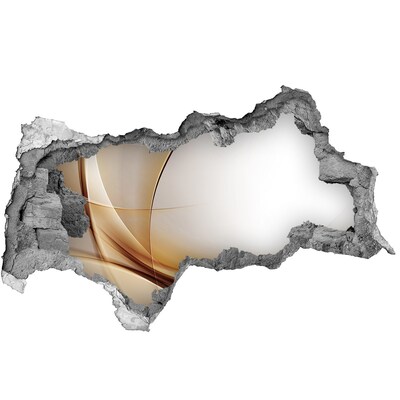 Autocollant à effet 3d trou espace abstrait derrière le mur