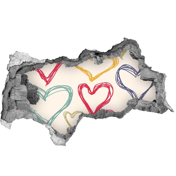 Sticker trou dans le mur Cœur sur le mur