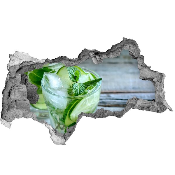 Sticker trou dans le mur Un cocktail rafraîchissant à la menthe