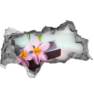 Autocollant à effet 3d trou Plumeria béton