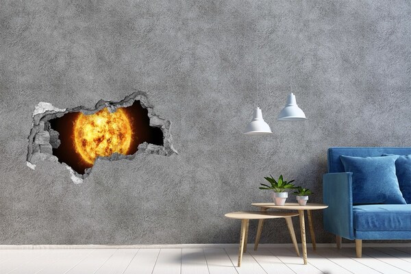 Autocollant mural trou explosion solaire