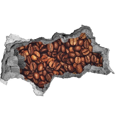 Sticker trou dans le mur Café dans du béton