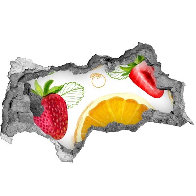 Sticker trou dans le mur Paradis fruité caché dans le mur