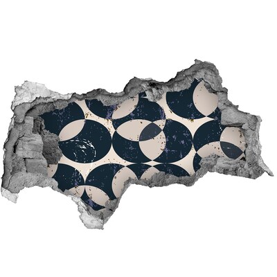 Autocollant mural trou Conception moderne de trou dans le mur