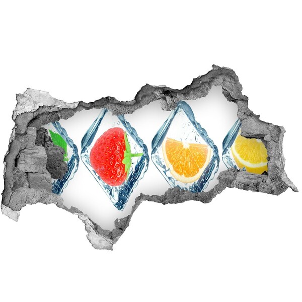 Autocollant mural trou Duo fruité sur glace