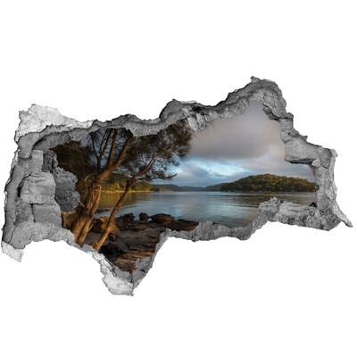 Autocollant mural trou La paix au bord de l'eau