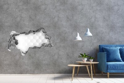 Autocollant à effet 3d trou Mur brisé à motif hexagonal