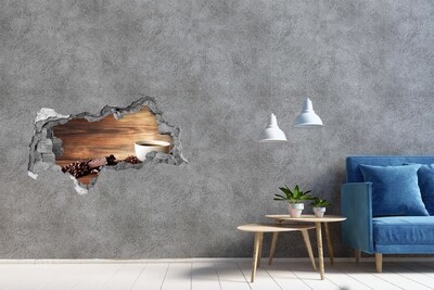 Sticker trou dans le mur Coin café avec chocolat