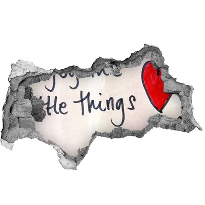 Autocollant à effet 3d trou Un mur endommagé avec une inscription