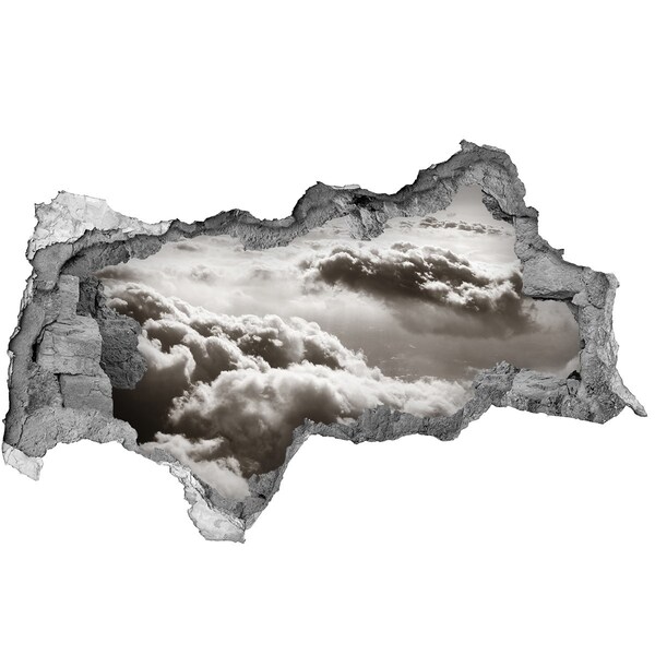 Autocollant à effet 3d trou Vue des nuages