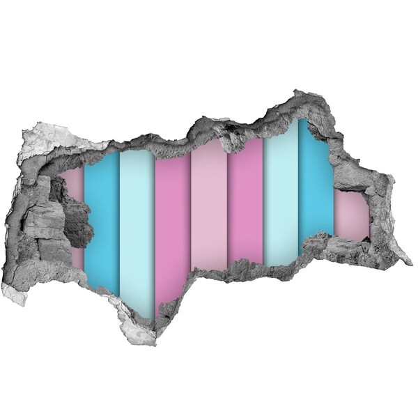 Sticker trou dans le mur Un mur coloré en ruines