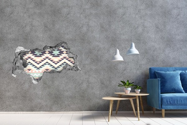 Autocollant mural trou Géométrie dans le trou