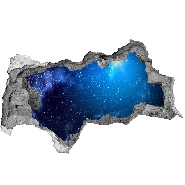 Sticker mural effet trou 3d Espace cosmique