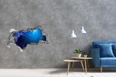 Sticker mural effet trou 3d Espace cosmique