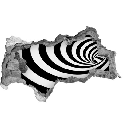 Sticker mural effet trou 3d Vortex optique immersif
