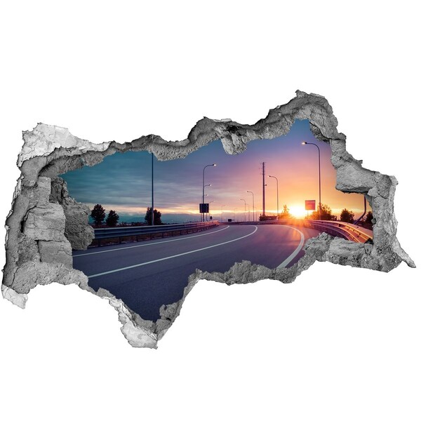 Autocollant à effet 3d trou Autoroute béton