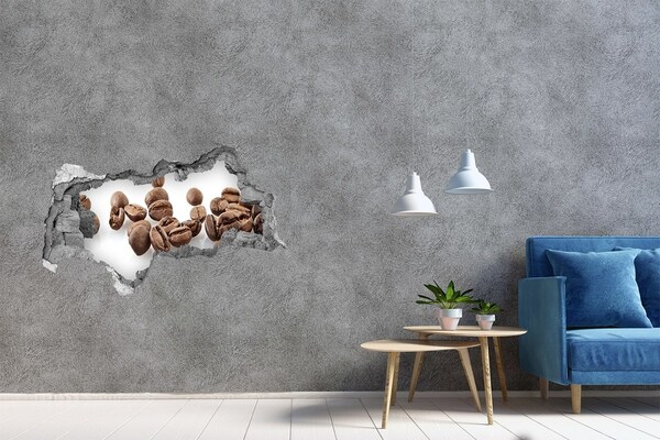 Autocollant mural trou Café au cœur du mur