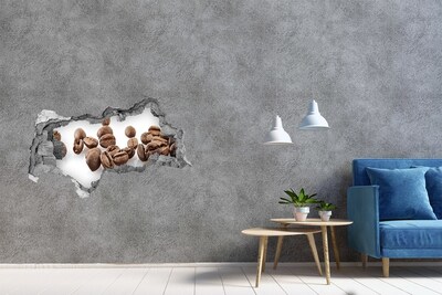 Autocollant mural trou Café au cœur du mur