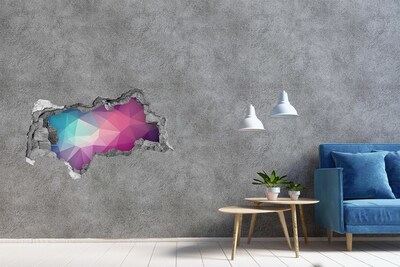 Autocollant mural trou Géométrie dans le trou