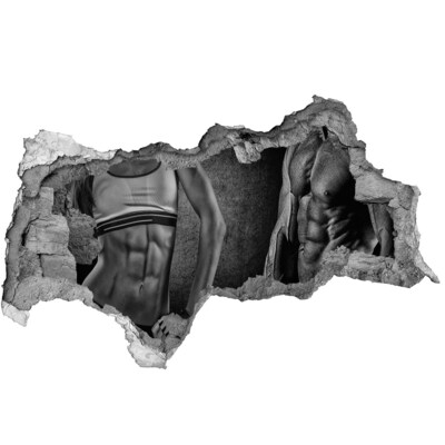 Autocollant mural trou Force et détermination