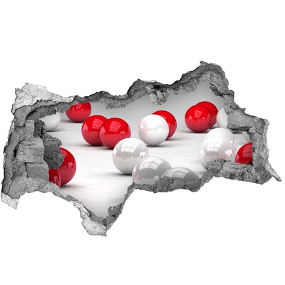 Autocollant à effet 3d trou Un mur brisé criblé de balles