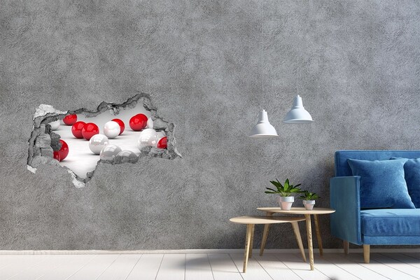 Autocollant à effet 3d trou Un mur brisé criblé de balles