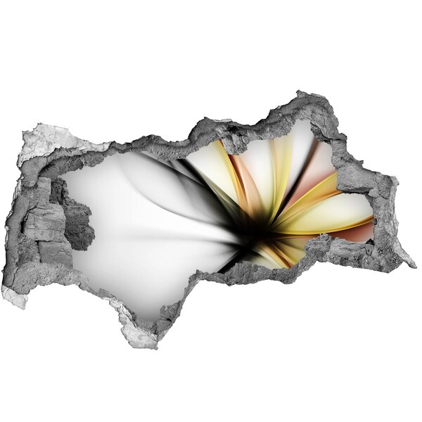 Autocollant mural trou Un mur brisé avec un motif abstrait