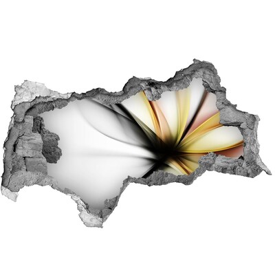 Autocollant mural trou Un mur brisé avec un motif abstrait