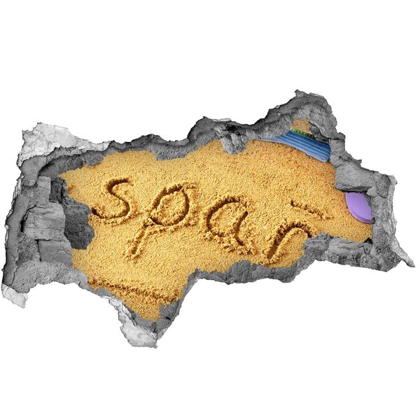 Autocollant à effet 3d trou Plage de sable