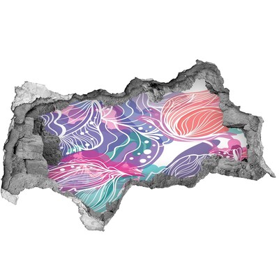 Sticker trou dans le mur Motifs floraux Hole in the Wall