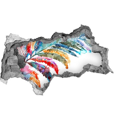 Sticker trou dans le mur Une oasis tropicale en béton