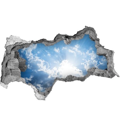 Sticker trou dans le mur Ciel avec des rayons de soleil