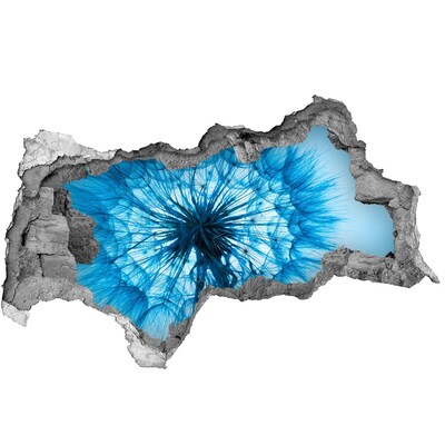 Sticker trou dans le mur Le monde sous-marin en tons bleus