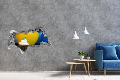 Autocollant à effet 3d trou surprise d'anniversaire