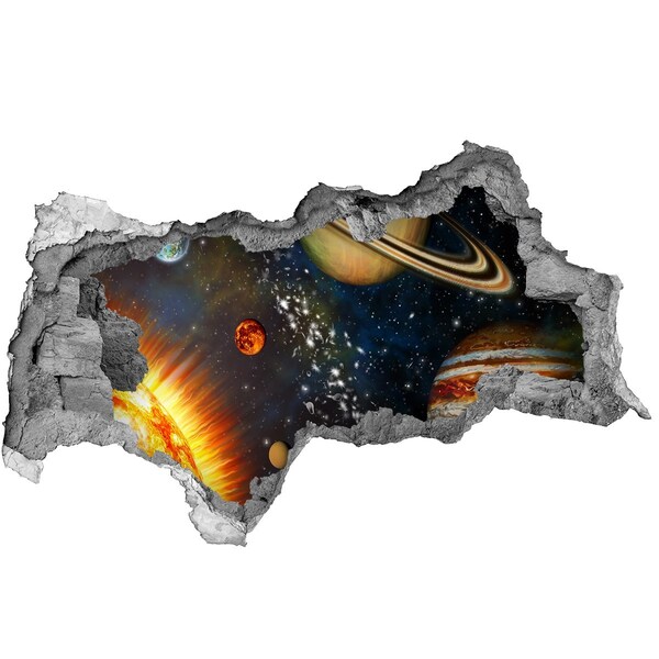 Autocollant mural trou explosion cosmique