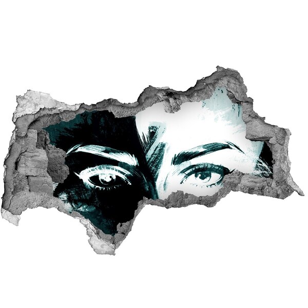 Autocollant à effet 3d trou Des yeux dans le béton