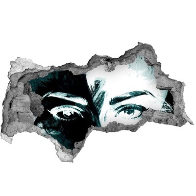 Autocollant à effet 3d trou Des yeux dans le béton